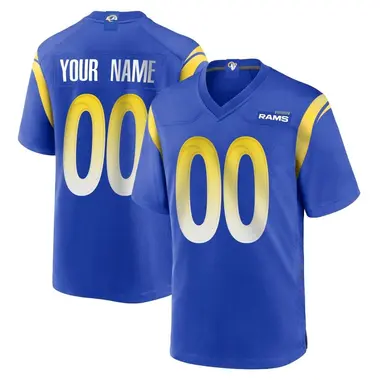 Men's Custom Los Angeles Rams Alternate Jersey - Game Royal