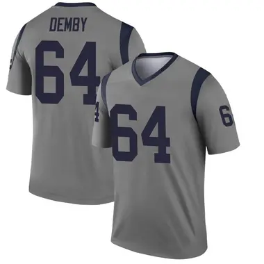 Men's Jamil Demby Los Angeles Rams Inverted Jersey - Legend Gray Big & Tall