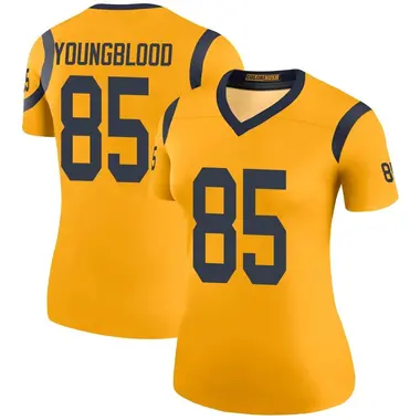 Women's Jack Youngblood Los Angeles Rams Color Rush Jersey - Legend Gold Plus Size